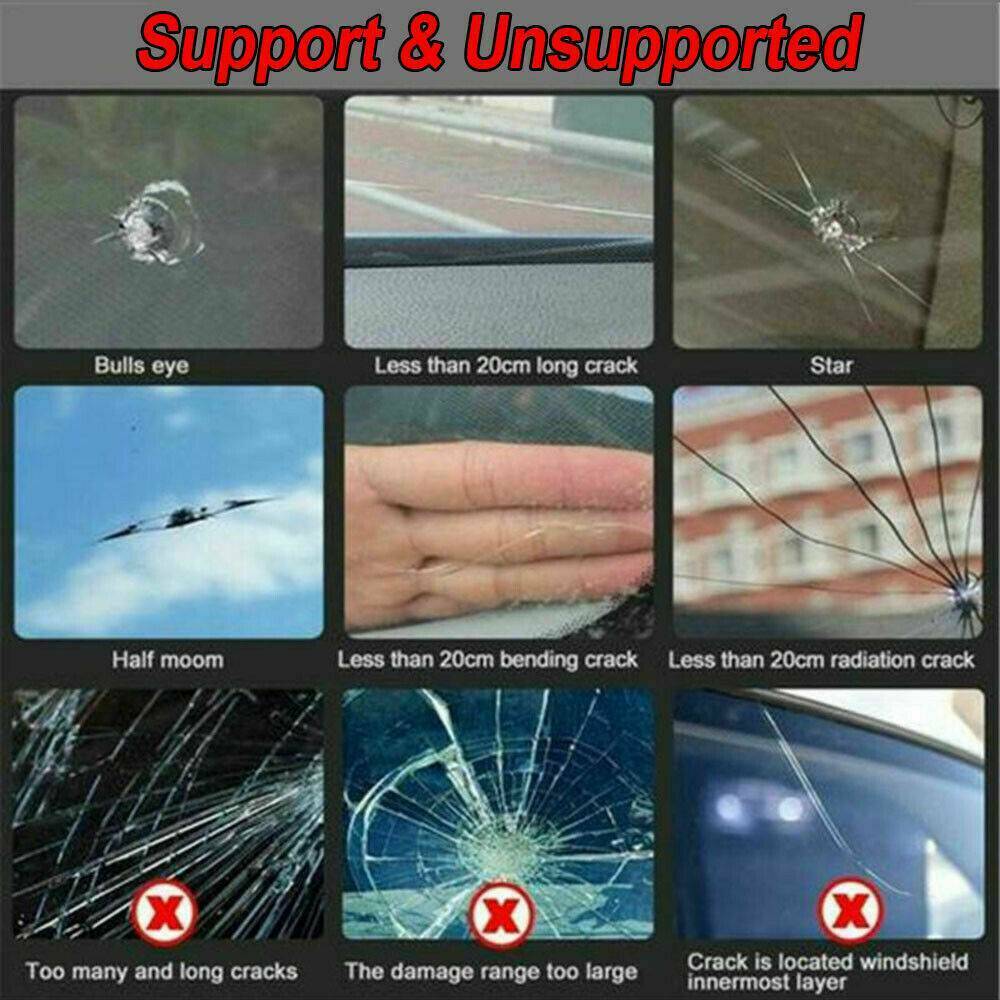 Cracked Glass Repair Set Windshield Kits Cars Window Tools Glass Scratch Repair