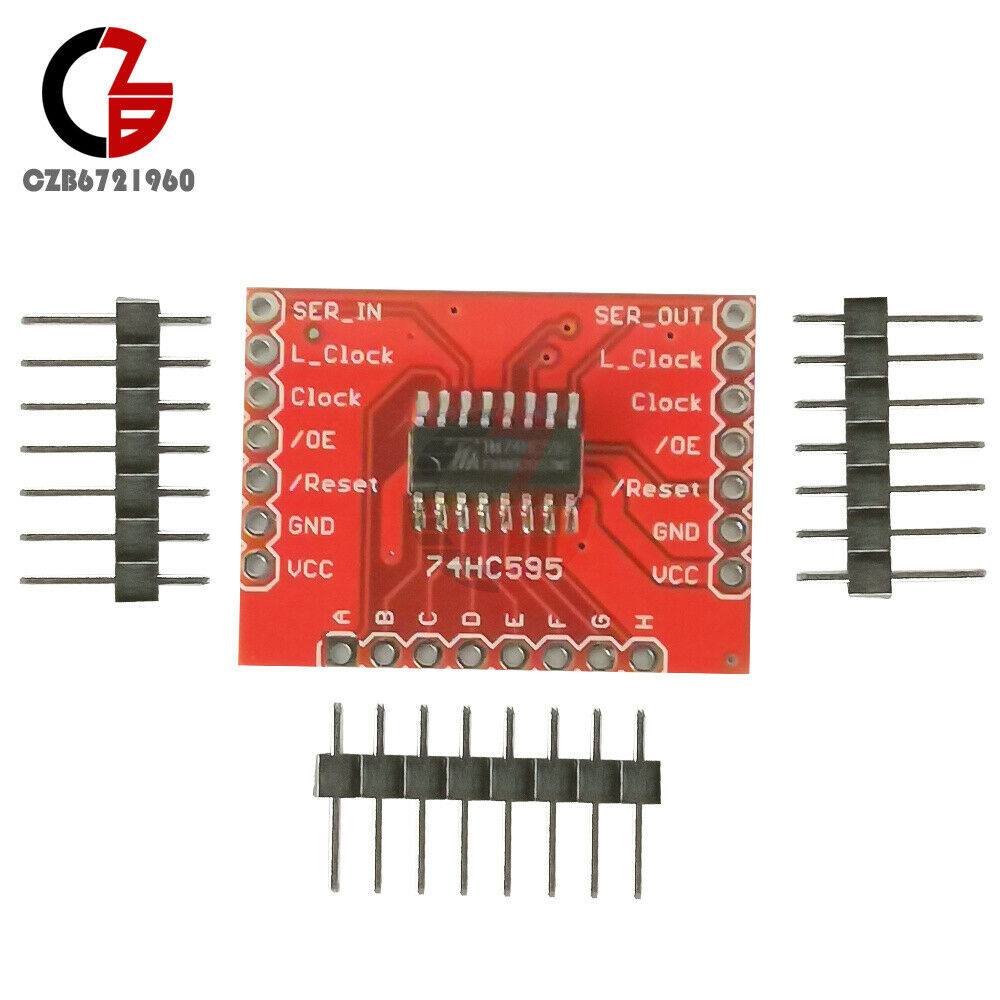 DC 3.3-5v 74HC595 Shift Register Expansion Module Breakout PCB Circuit Board