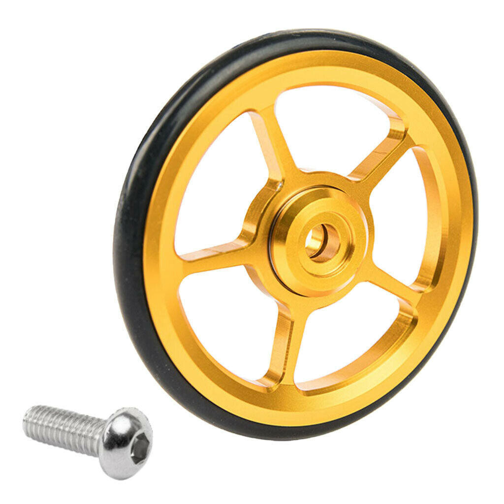 2x Alloy Bike Easy Wheels 6cm Bicycle Modification Replacement for Brompton