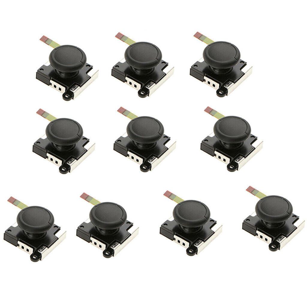 10 Pieces Left/Right Analog Joystick Rocker Kit for Nintendo Switch Joy-con