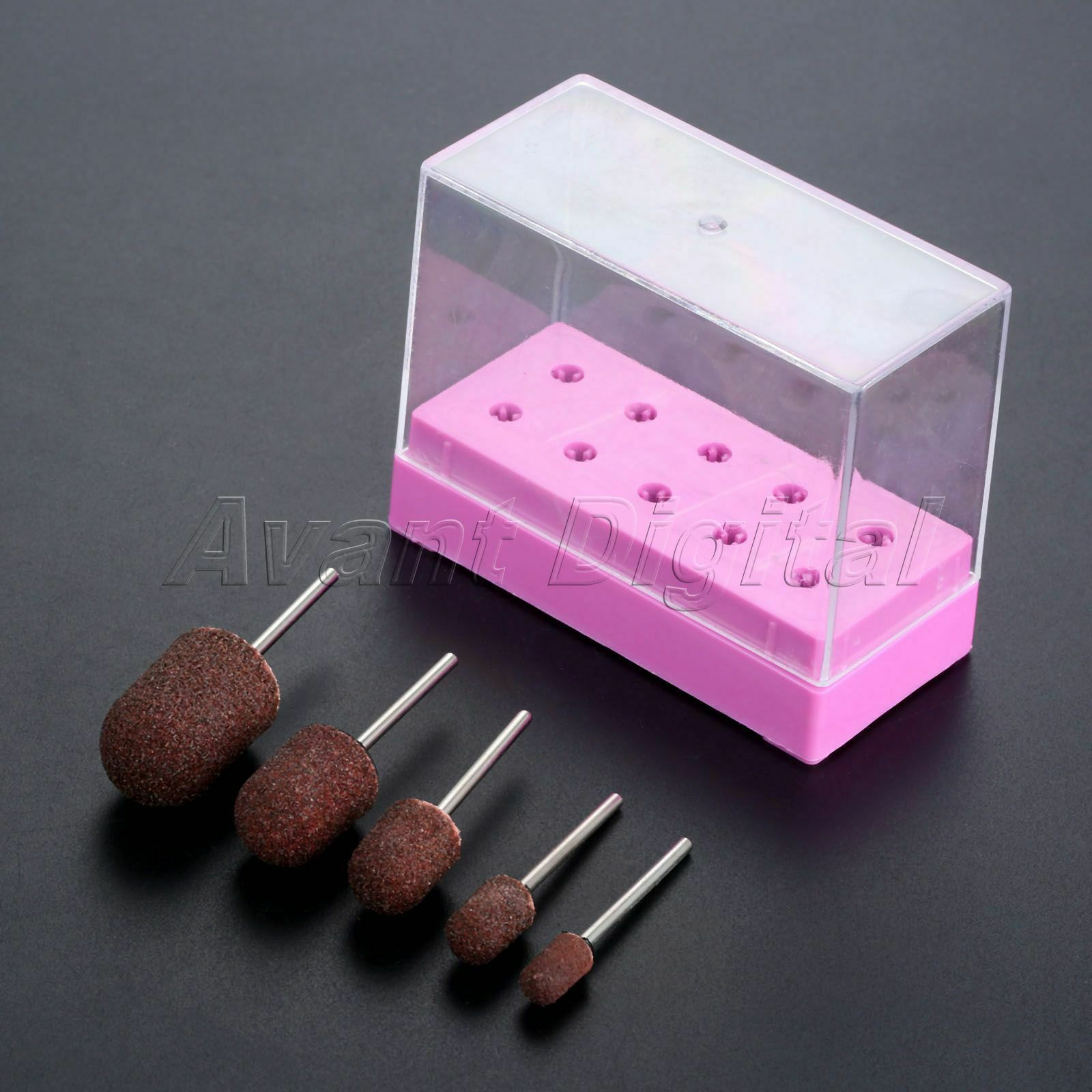 5 Sizes Sanding Bands Bits Mandrel Grinding Nail Tool Machine Replacement Bits