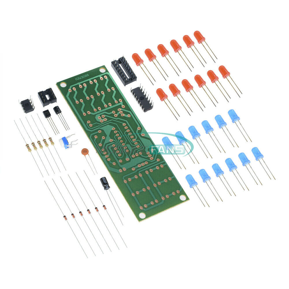 2PCS For Red Blue LED Dual-Color Detonation Flashing Light suite DIY Kits