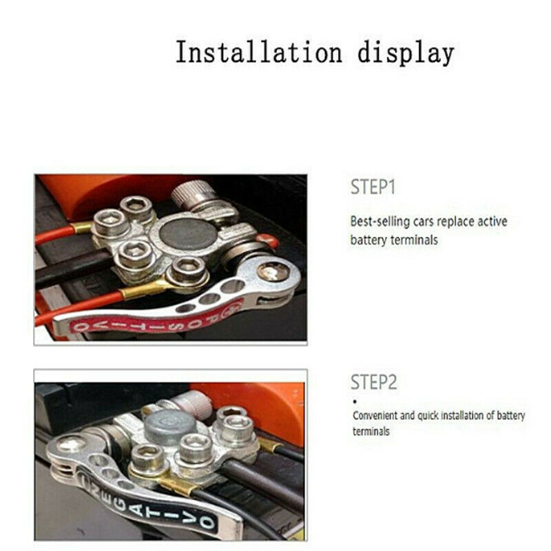 2Pcs/Set Battery Terminal Connector Clamp Quick Release Adjust Disconnect