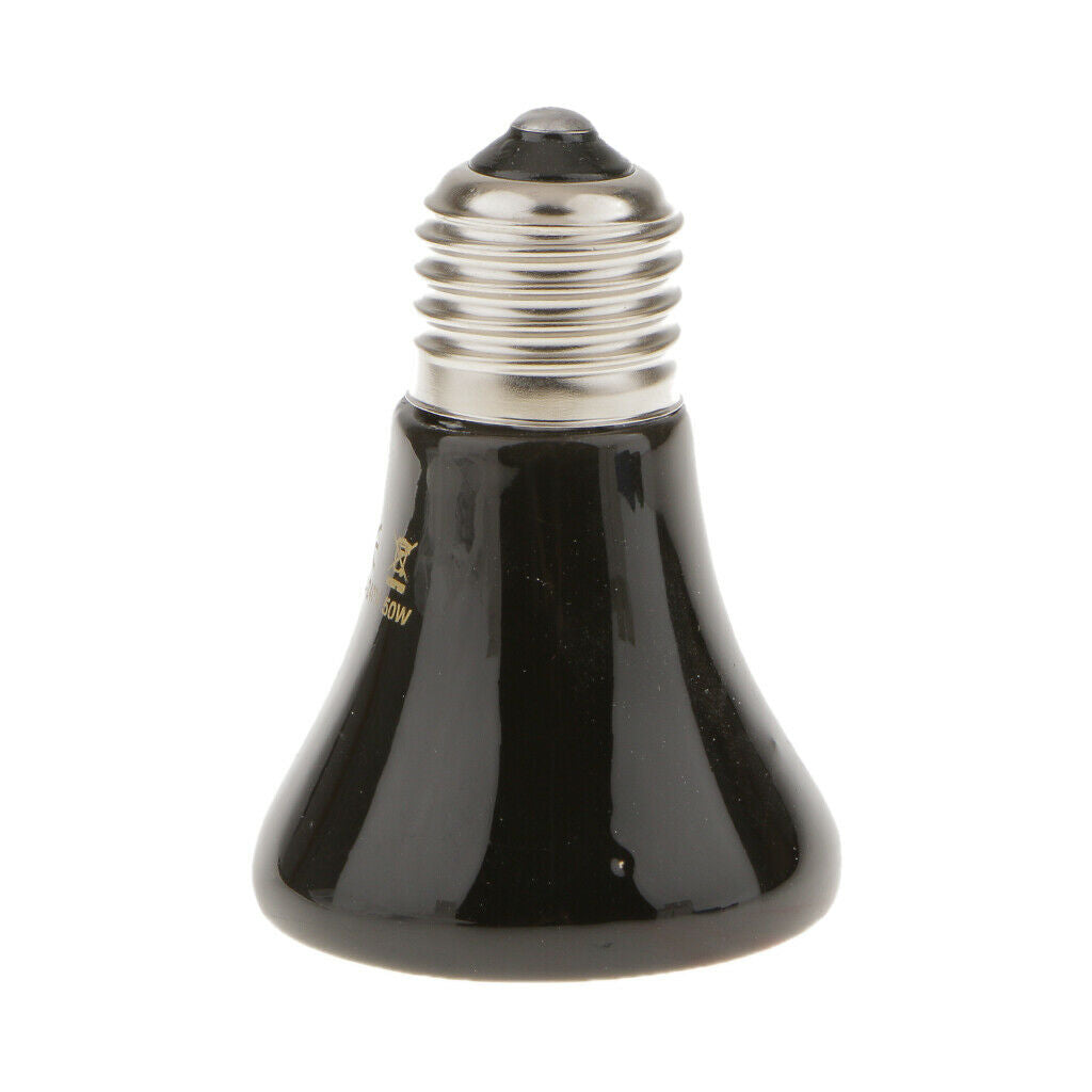 50W Reptile Terrarium Infrared Heat Emitter Basking Spot Light Bulb Dia.60mm