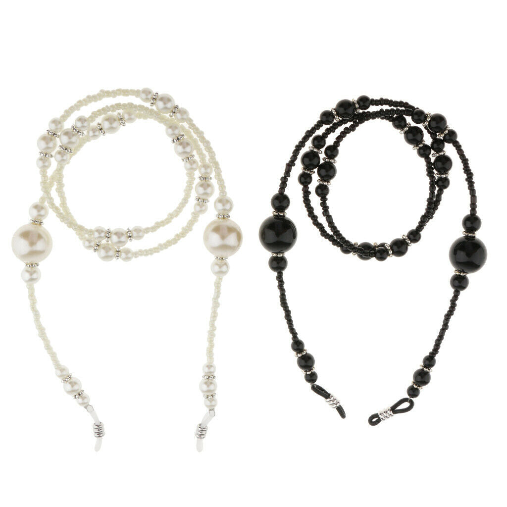 2Pcs Glasses Strap Chain Sunglasses String for Men Women, Adjustable Eyeglass