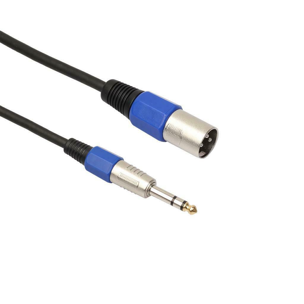 2 Pcs 1ft XLR Microphone Cable, XLR Male to 6.35mm TRS Male, 3-Pin, Connectors