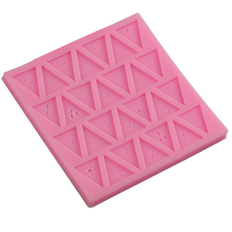 Letters Mold Triangle Alphabet Silicone Fondant Chocolate Cake Baking Mou.l8