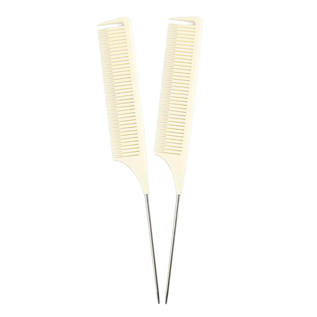2x New Pro ABS Fine Weave Highlighting Foiling Hair Comb for Salon Combs