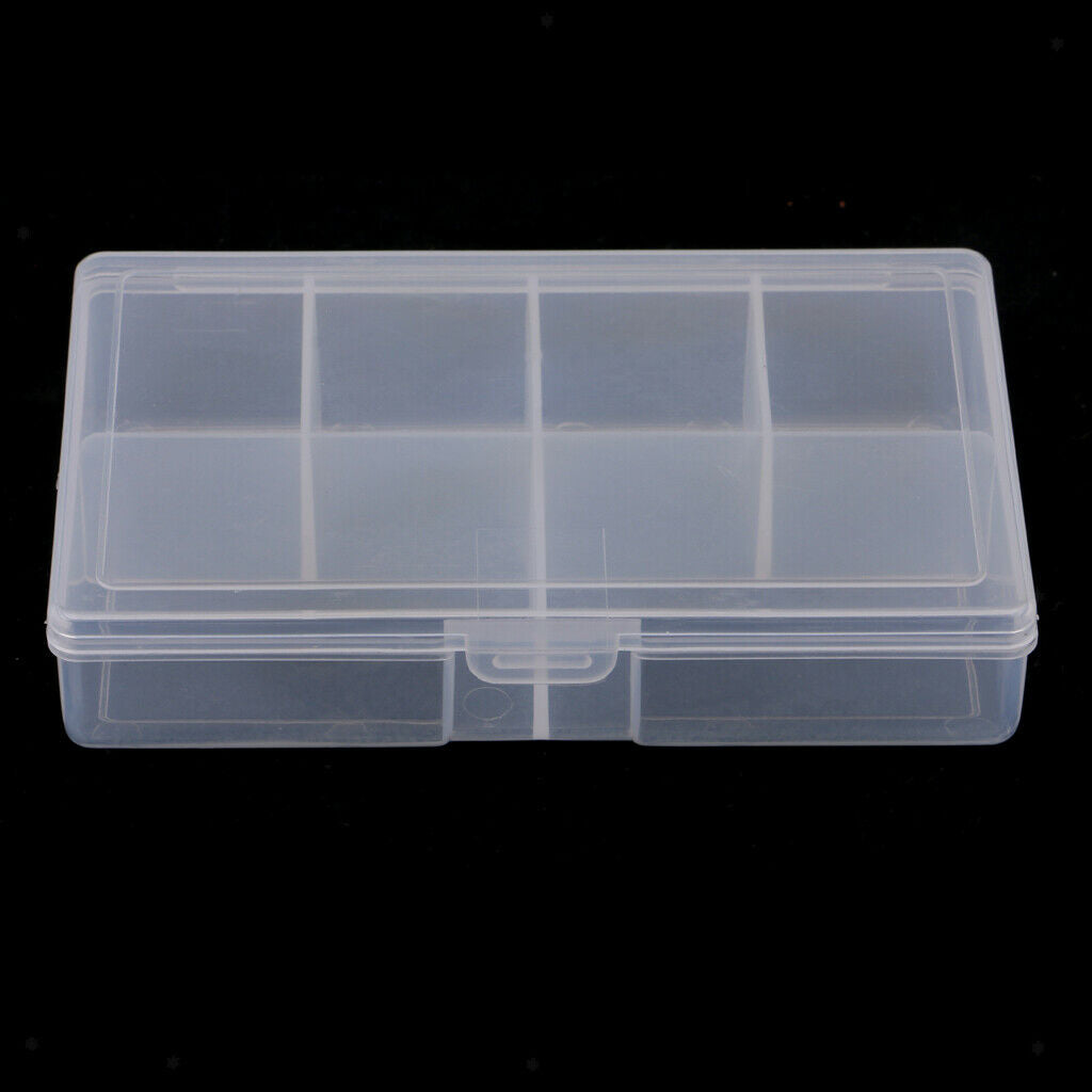 Transparent Fishing Lure Box 6 Grids Fishing Beads Snaps Jig Container Case