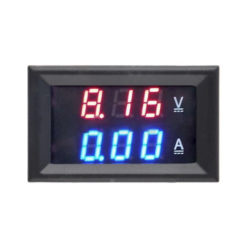 Dual Display LED DC 100V 10A Digital Voltmeter Ammeter Panel Amp Volt Gauge New