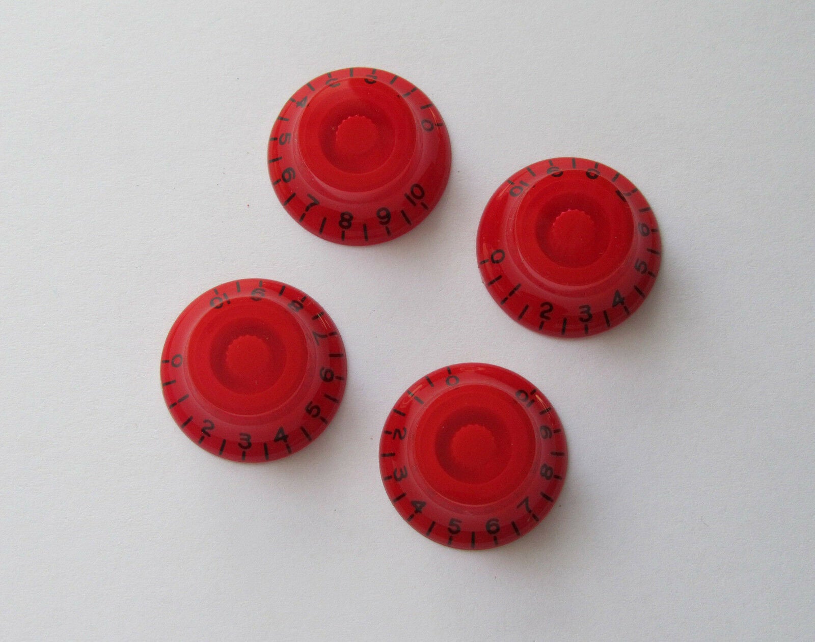 4x Red LP Guitar Speed Knobs Top Hat Bell Knobs Fits Les Paul Guitar
