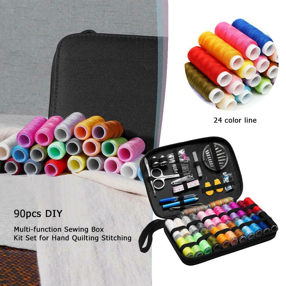 97pcs DIY Multi-function Sewing Box Kit Set for Hand Quilting Stitching @