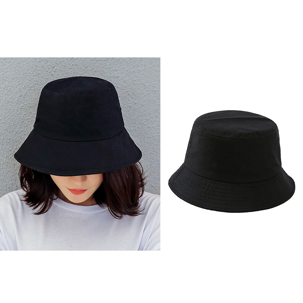 2pcs Fashion Bucket Hat Adults Fisherman Sun Hat Summer Sun Block Basin Hat