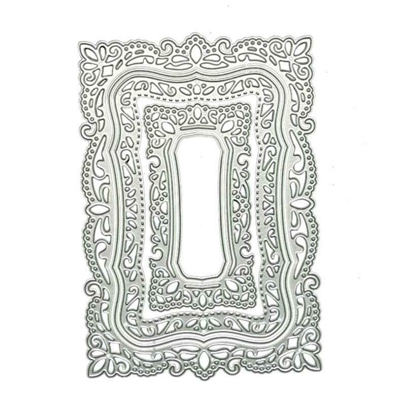 Rectangle Mirror Metal Cutting Dies Stencil DIY Scrapbooking Album Paper Card