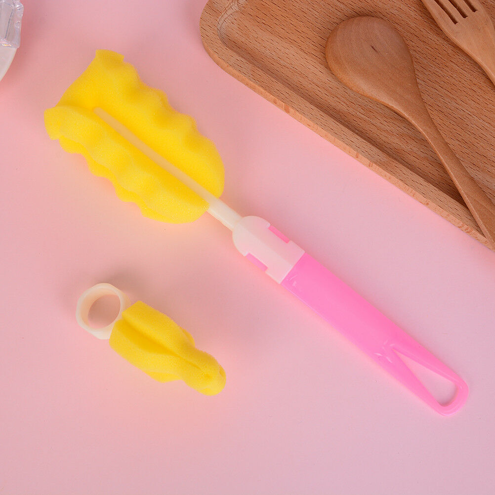2Pcs Newborn baby milk bottle pacifier spout tube sponge clean brush tool.l8