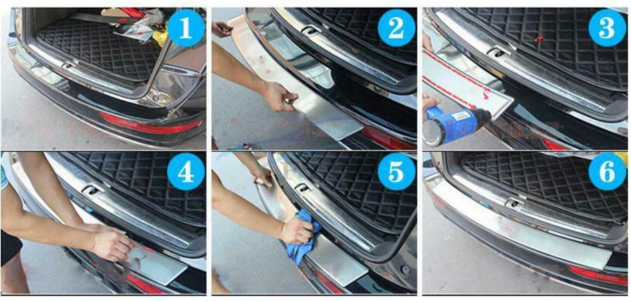 1 Piece Car Rear Bumper Sill Protector Strip For Mitsubishi Outlander 2009-2012