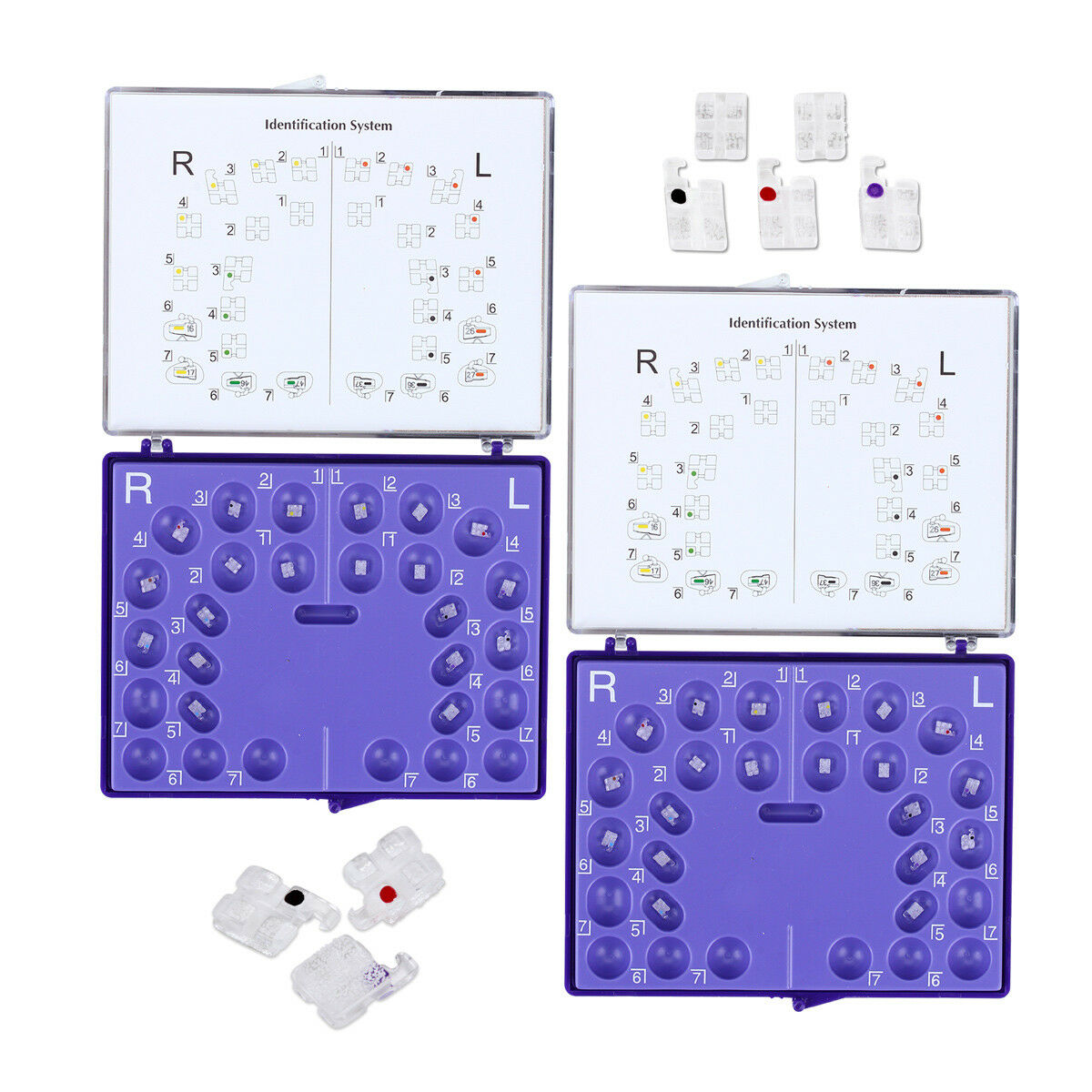 Dental Orthodontic Sapphire Ceramic Brackets Braces Mini Roth 022 Hooks 3 4 5