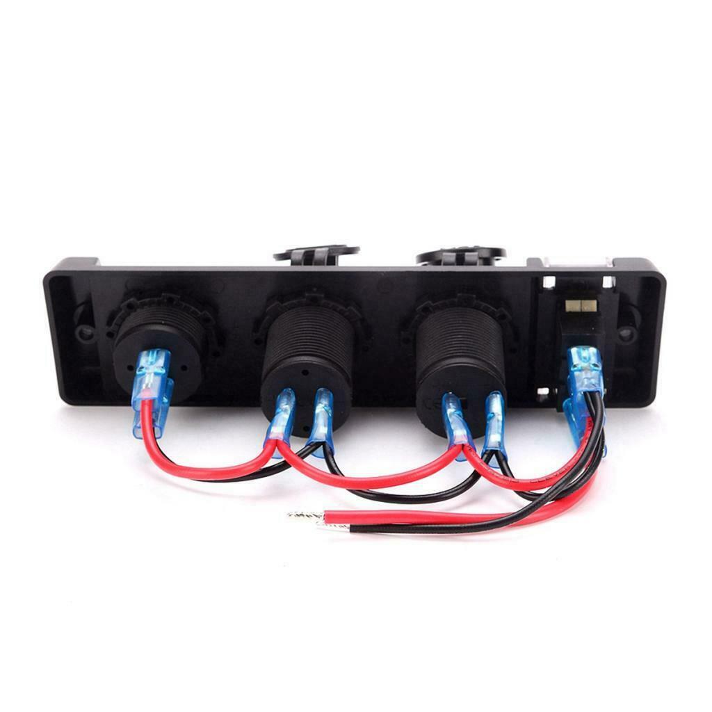 12V Digital Display Voltage Combination Panel Car Charging Cigarette Lighter