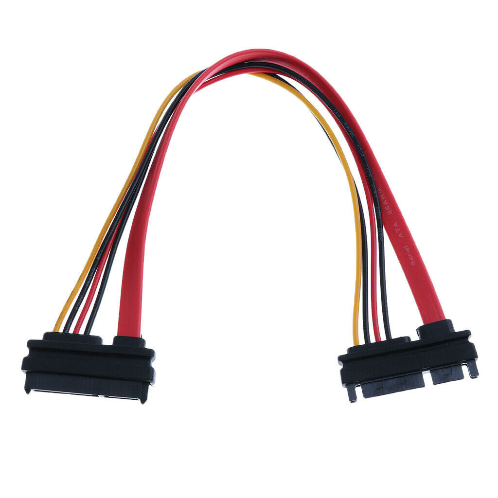 22 Pin 7+15 pin Male To Female SATA Data HDD Power Combo Extension Cable