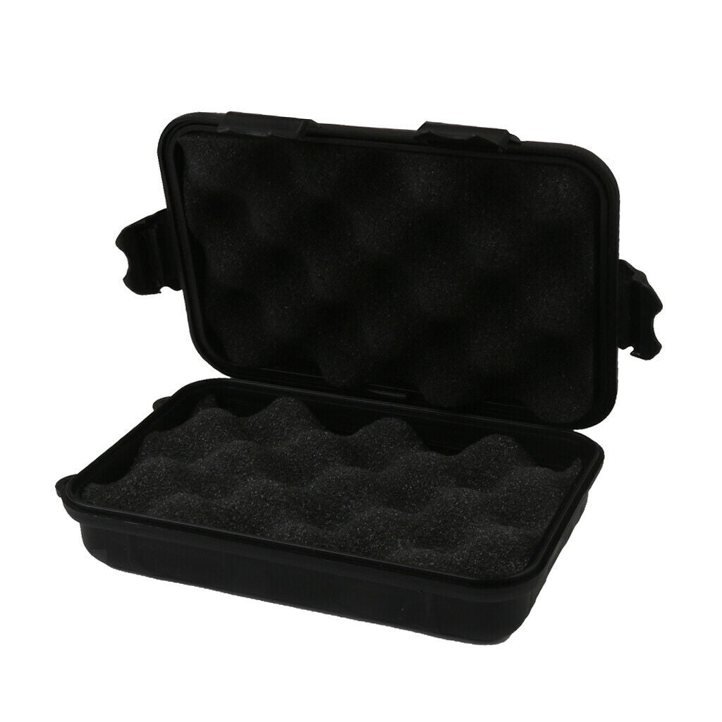Storage Box Waterproof Foam Floating Survivor Case for Hiking L,Black