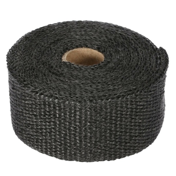 5M Black Exhaust Thermal Tape Muffler Pipe Header Heat Wrap Resistant Protection