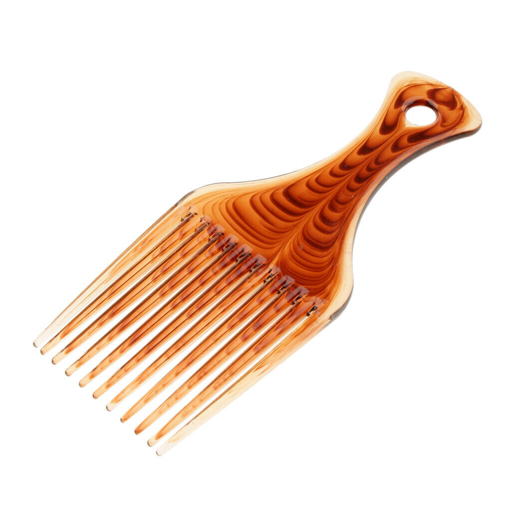 2 Pcs Long Tooth Afro Comb Curly Hair Brush Salon Hairdressing Styling Tools