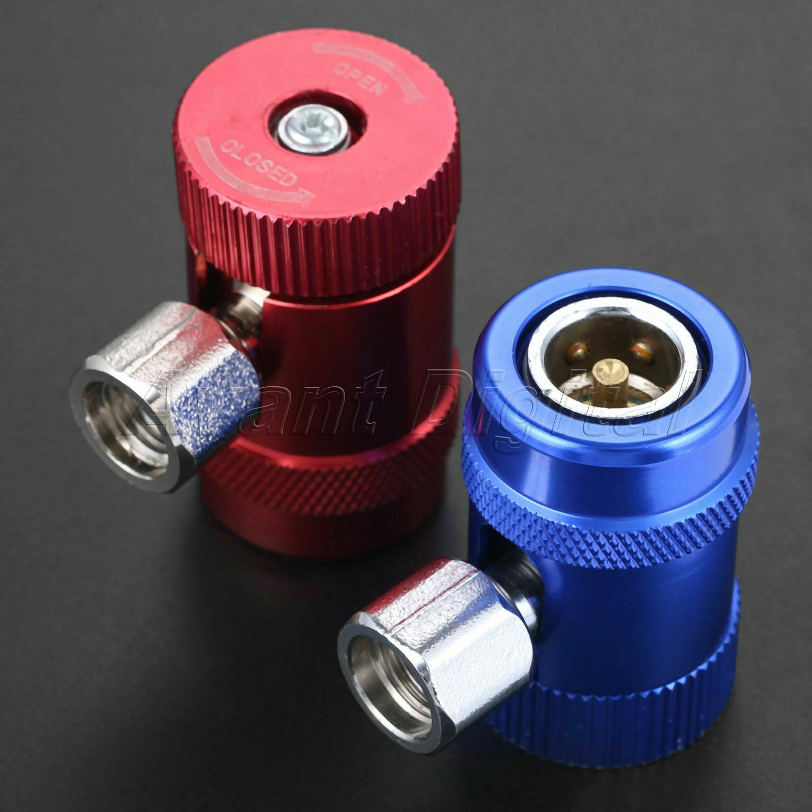 Pair  Quick Coupler High Low Side R1234YF A/C Air Conditioning Connector Adapter