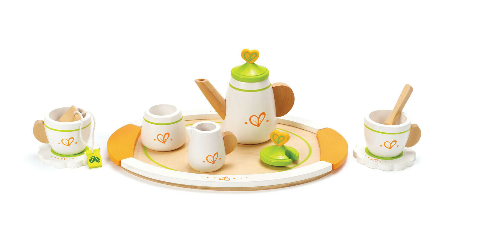 E3124 HAPE Wooden Tea Set for Two [Playfully Delicious] Toddler Child Age 3yrs+