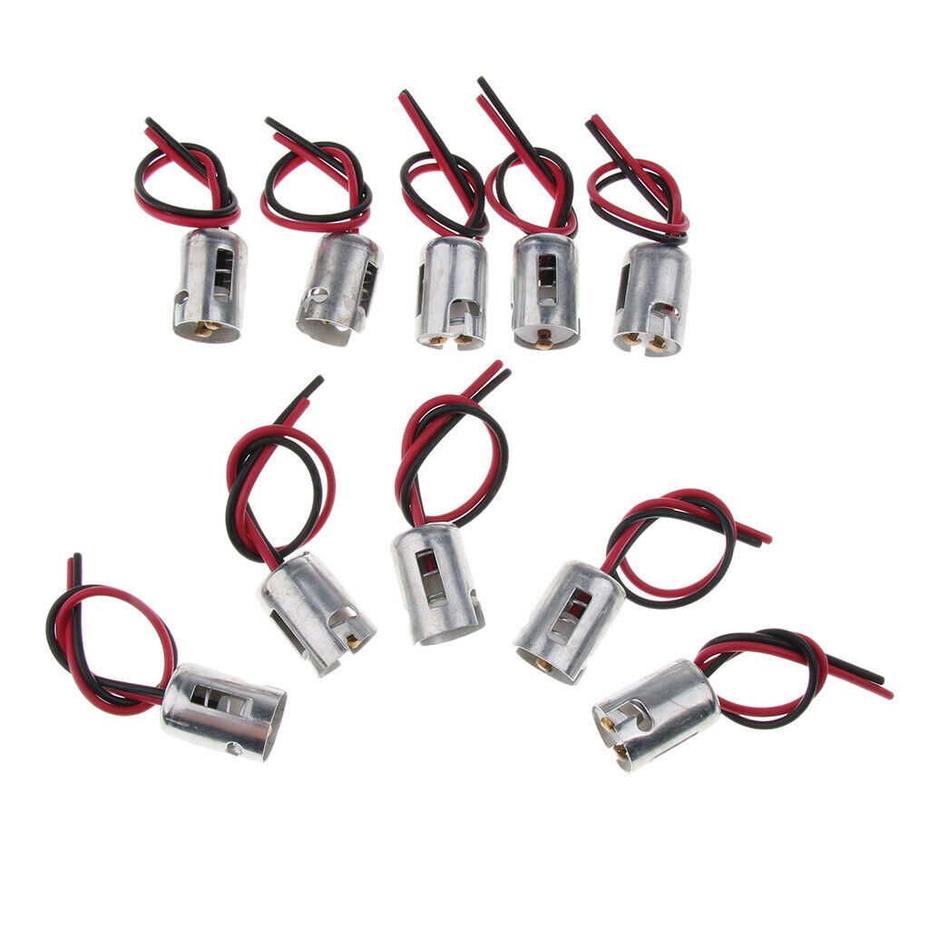 10PCS 1156 BA15D Light Extension Dual Wire Harness Lamp Female Socket Holder