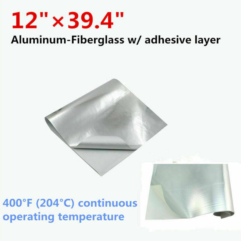 Auto Car ATV Exhaust Engine Heat Shield Barrier Aluminum -Fiberglass 12" x 39.4"