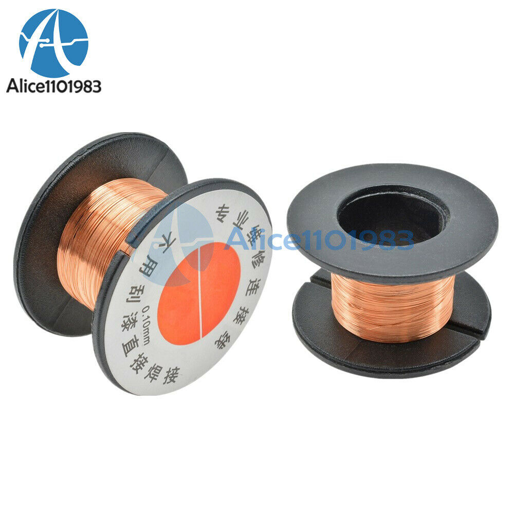 5PCS 0.1MM Copper Soldering Solder PPA Enamelled Repair Reel Wire