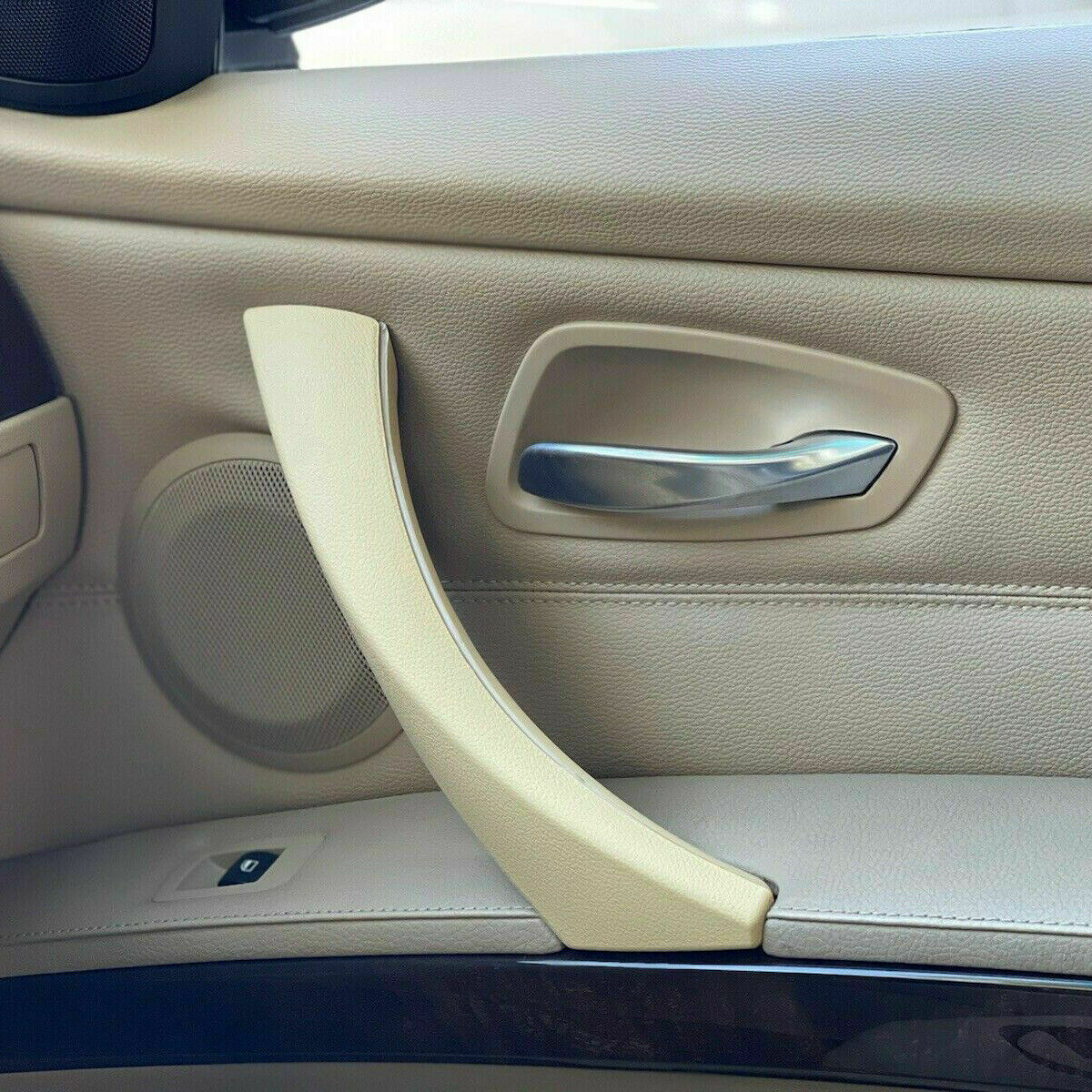 For BMWE90 E91 328i Right Door Side Inner Handle Pull Trim Panel Beige