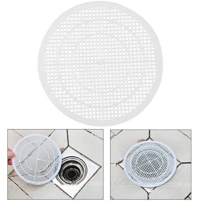 Kitchen Bath Sink Strainer Waste Plug Drain Filter Hair Stopper Trap White