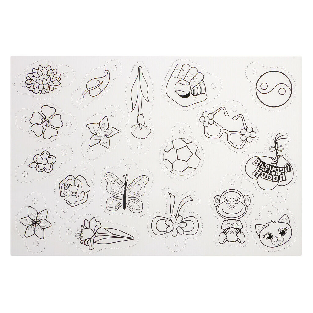 8Pcs Multi Patterns Designs Shrink Film Art Paper Shrinkable Plastic Sheets