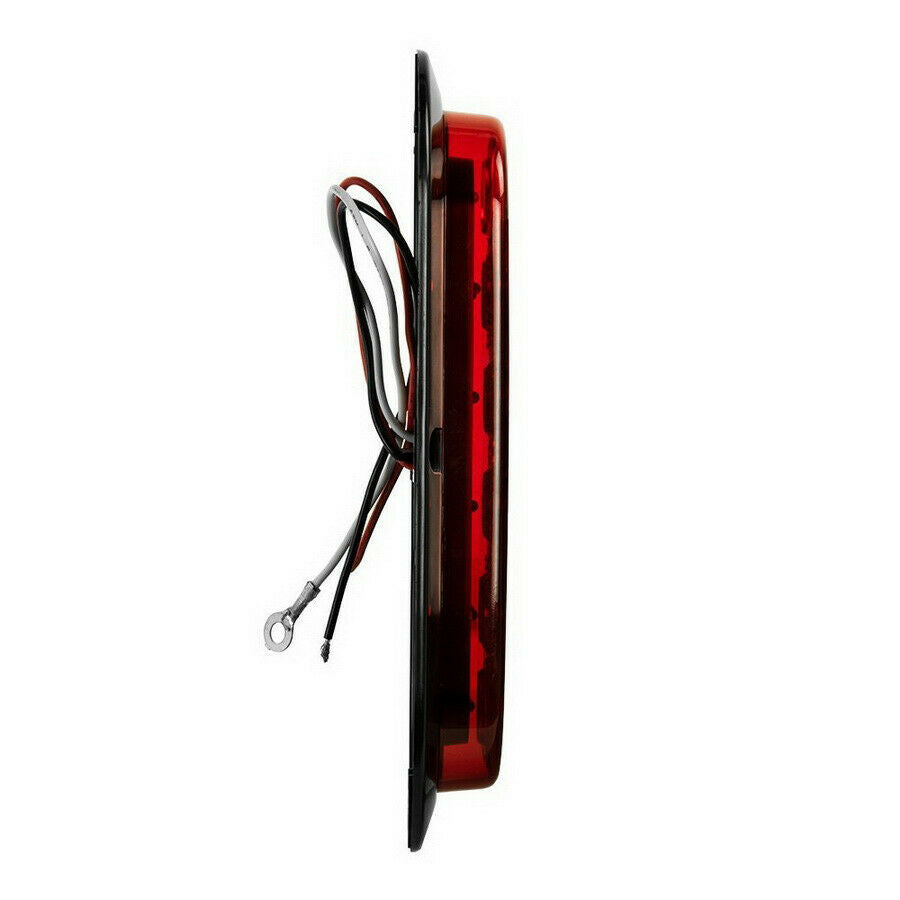 2Pcs 6'' Red 10-LEDs Car Truck Tail Lights Brake/Stop/Turn Signal Side Lamps 12V