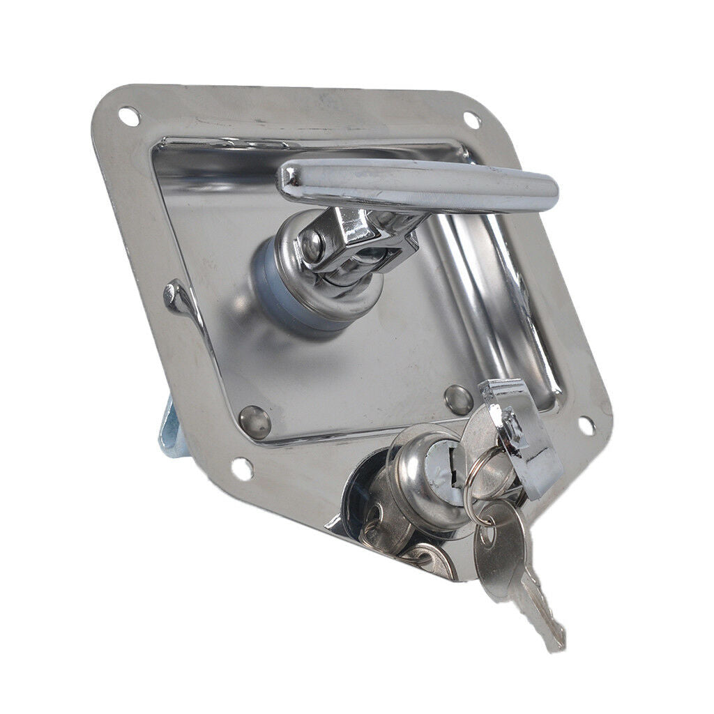 Stainless Steel Recessed Stainless Folding T Lock / Handle Trailer