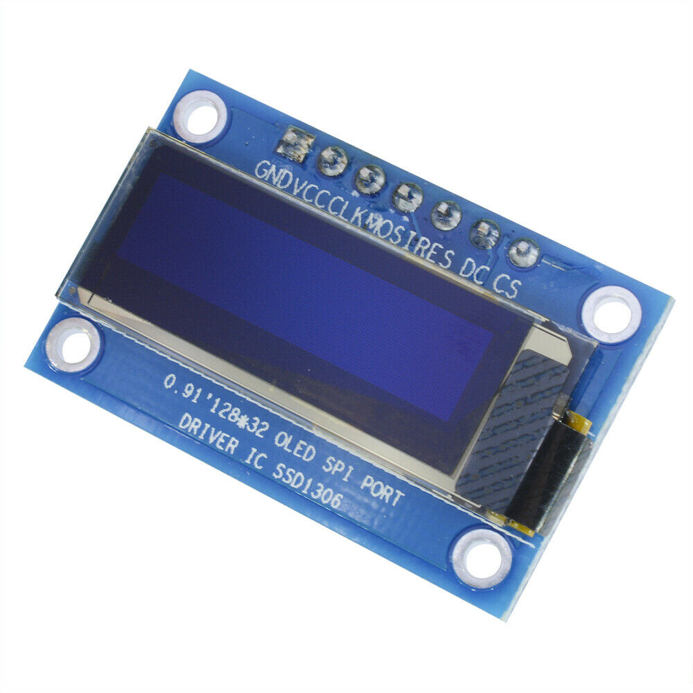 0.91in SPI White OLED LCD Display Module SSD1306 for Arduino STM32 7Pin DC3.3-5V