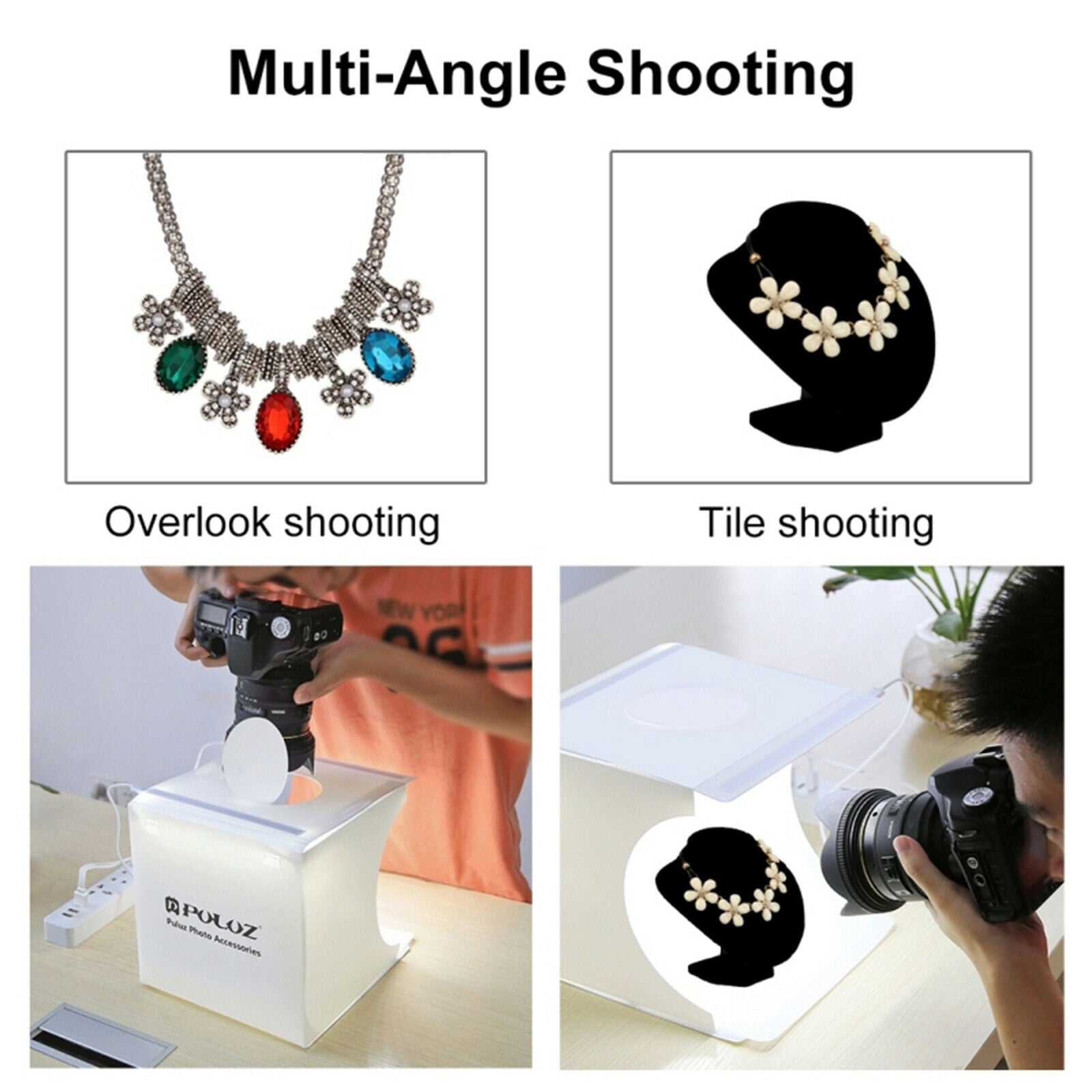 Photo Studio Photography Lighting Tent Light Room Cube Mini Box + Backdrops
