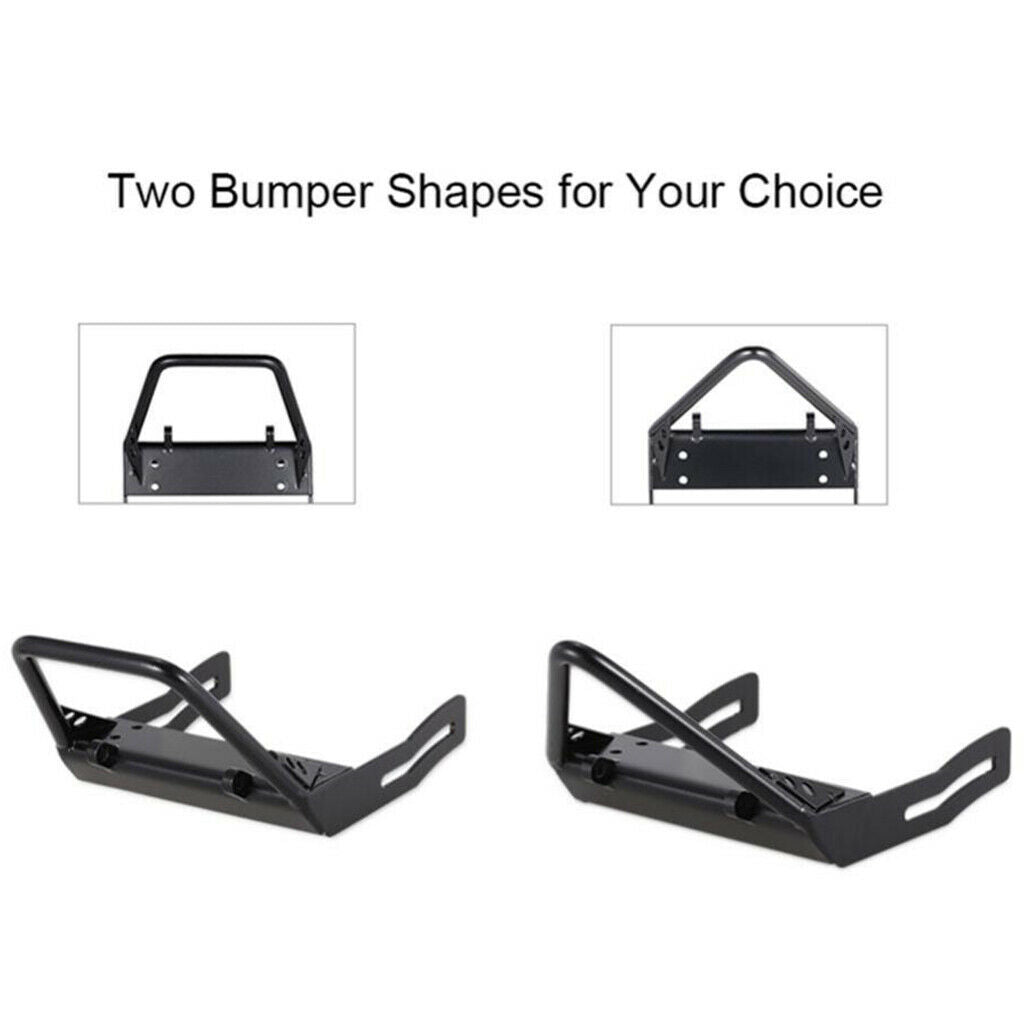 Steel Front Bumper Trapezoid Bull Bar with Shackles for 1/10 Axial SCX10 D90