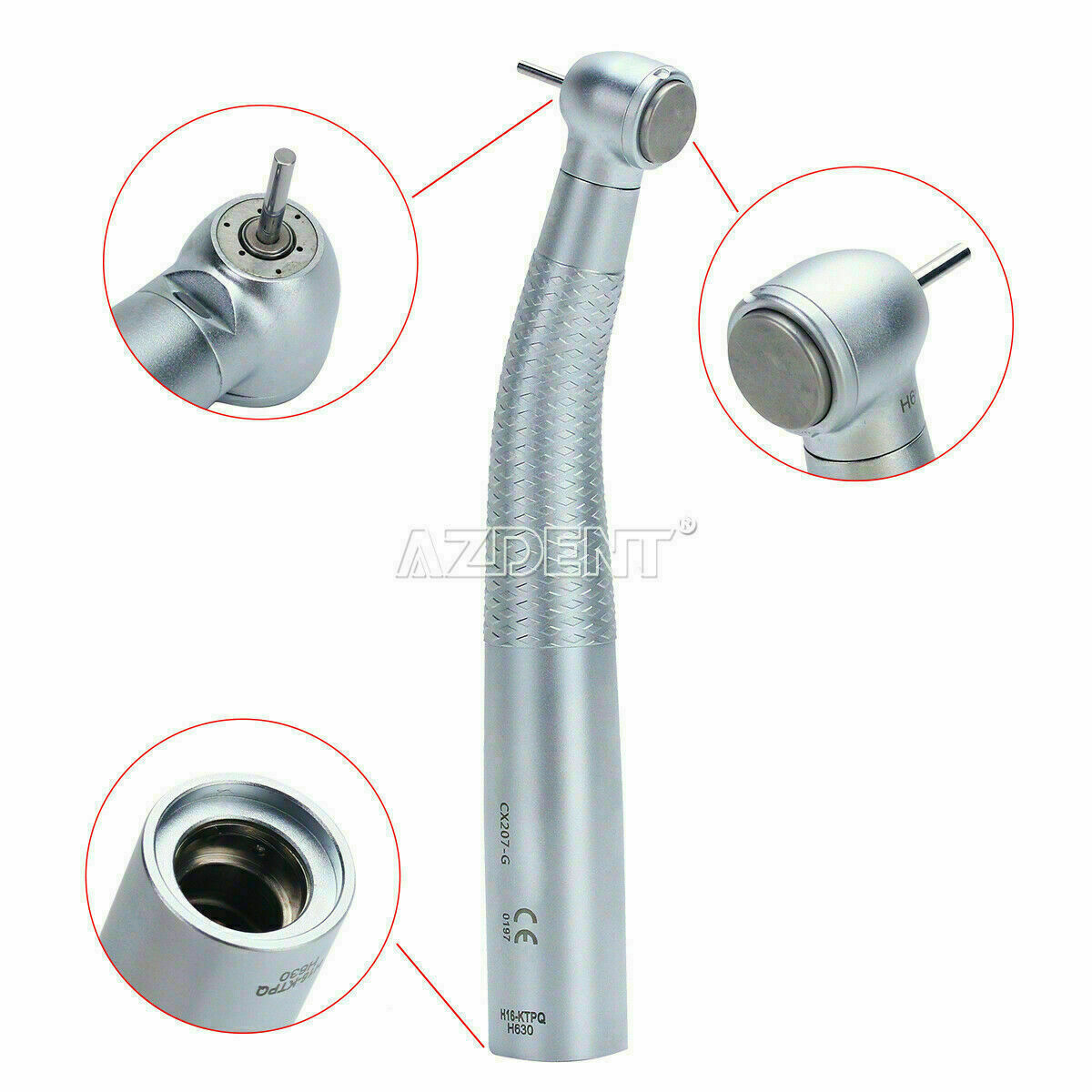 Fiber Optic LED light High Speed Handpiece 3 Water Spray Dental For Fit Coupler