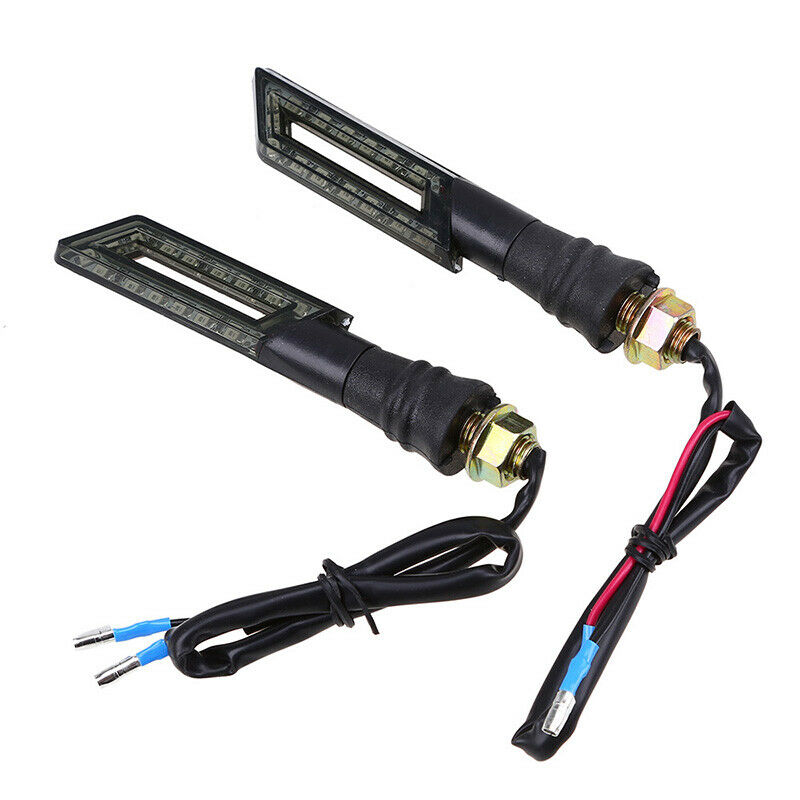 Smoke Amber LED Turn Signal Light M10 Indicator 10mm Bolt Motorcycle Universal