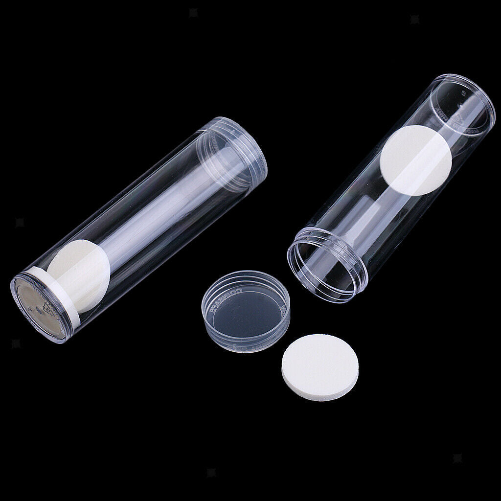 10pcs 27mm Coins Collection Storage Sleeves Coin Protective Tube Organizer