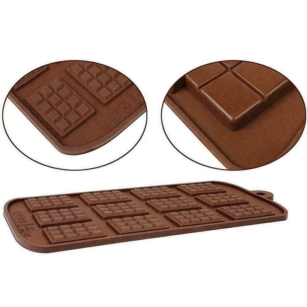 Mini Chocolate Block Bar Silicone Mould Mold Ice Tray Decorating Cake Tool U6Y0