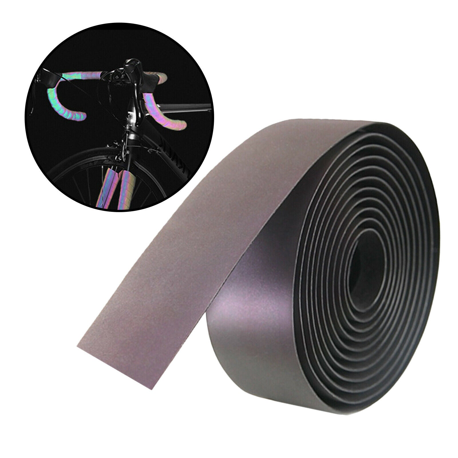 Non-slip Bicycle Handlebar Tape Reflective Road Bike Bar Wrap Pu Leather