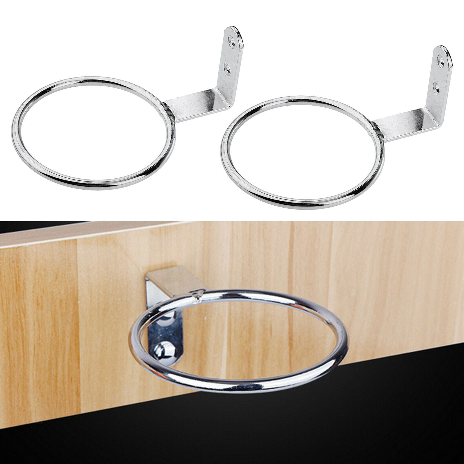 2Pcs Hair Dryer Holder Bracket Storage Organizer for Bathroom Hairdresser