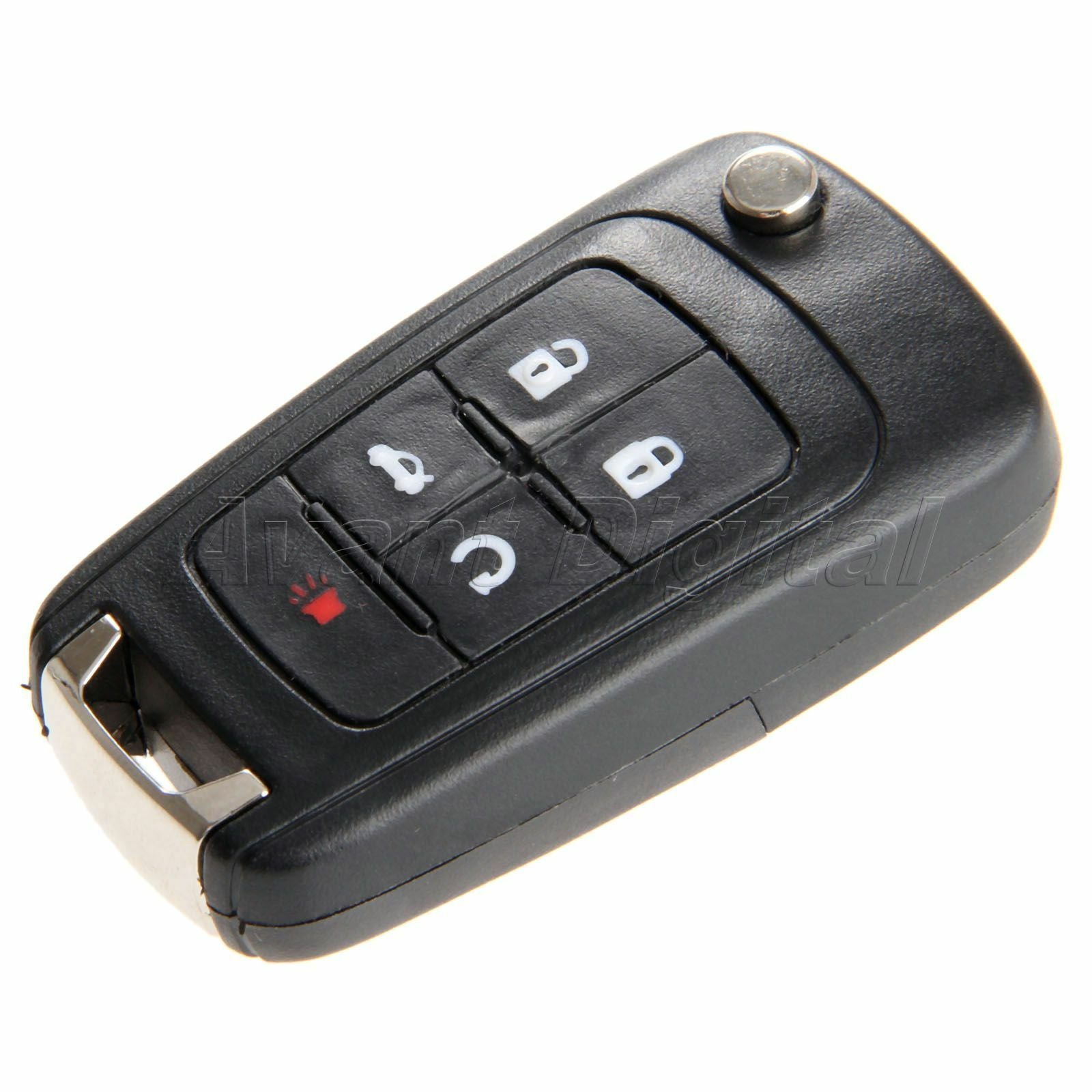 5 Button Uncut Blade Flip Remote Key Case Shell For Buick Lacrosse Regal Verano