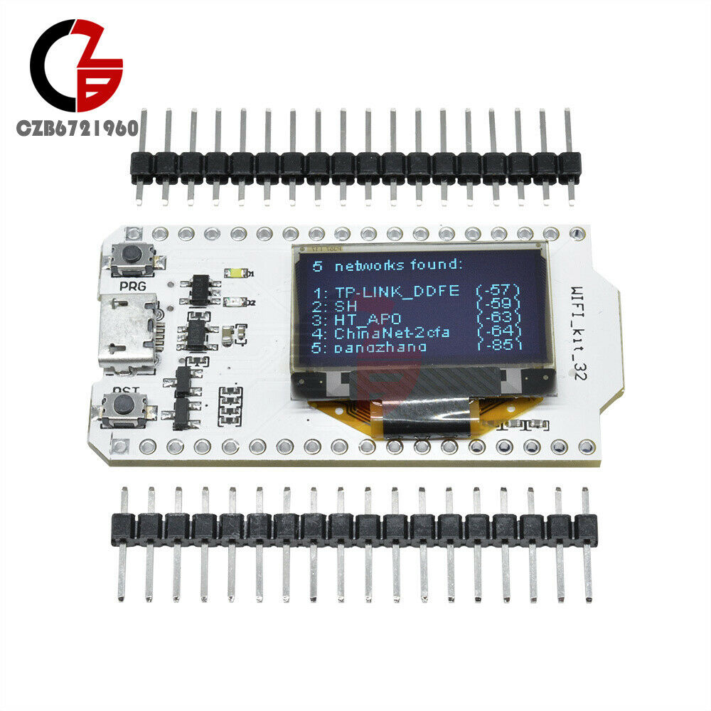ESP32 0.96'' inch OLED Bluetooth WIFI CP2102 Module Kit 32M 3.3-7V for Arduino