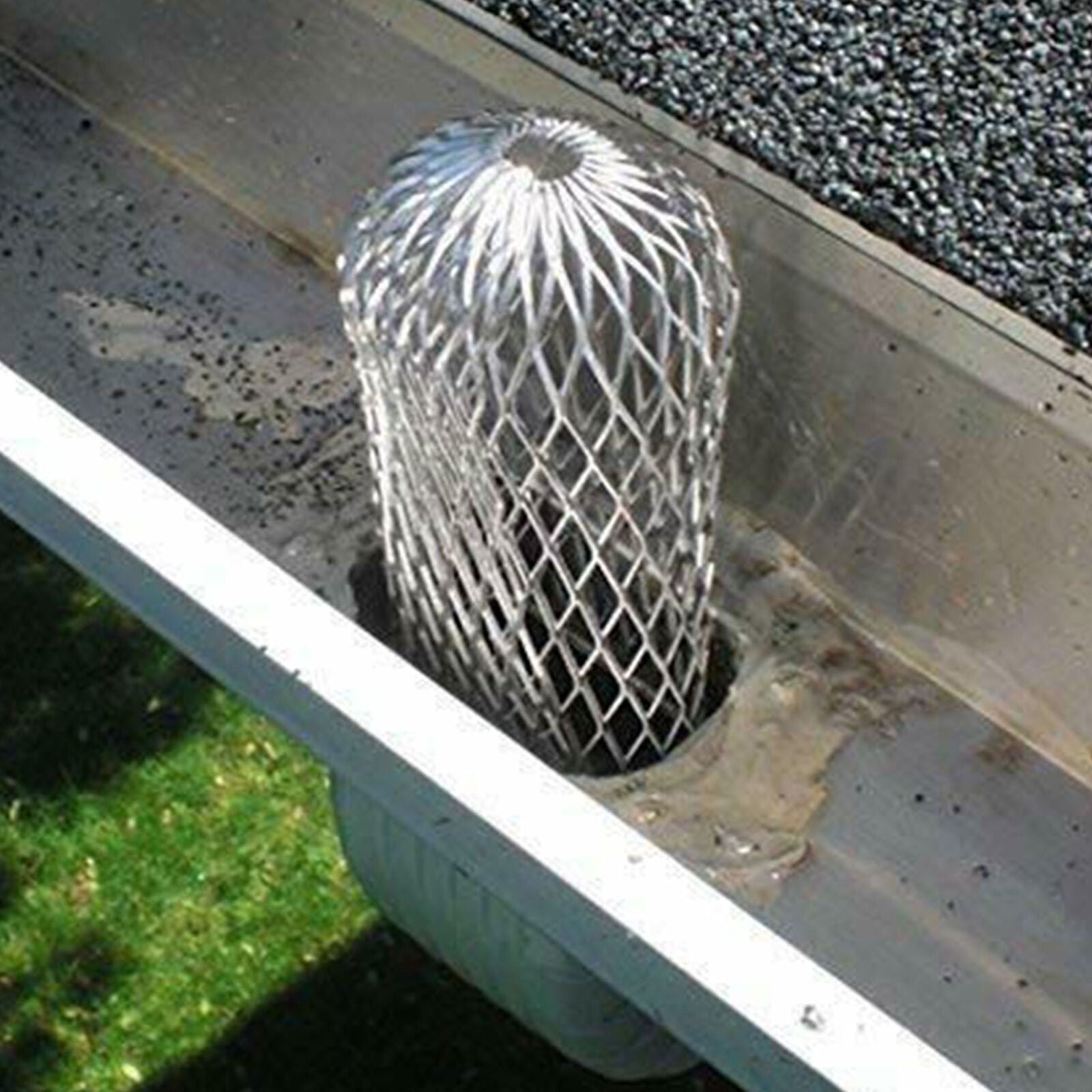 4x Gutter Guard Downspouts Filters Strainer Stops Leaf Debris Roof from Clogging