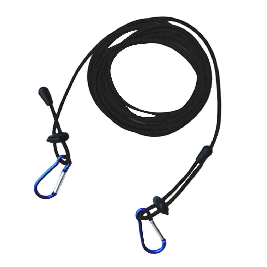 2pcs 12' 4mm Elastic Kayak Canoe Boat Tow Line