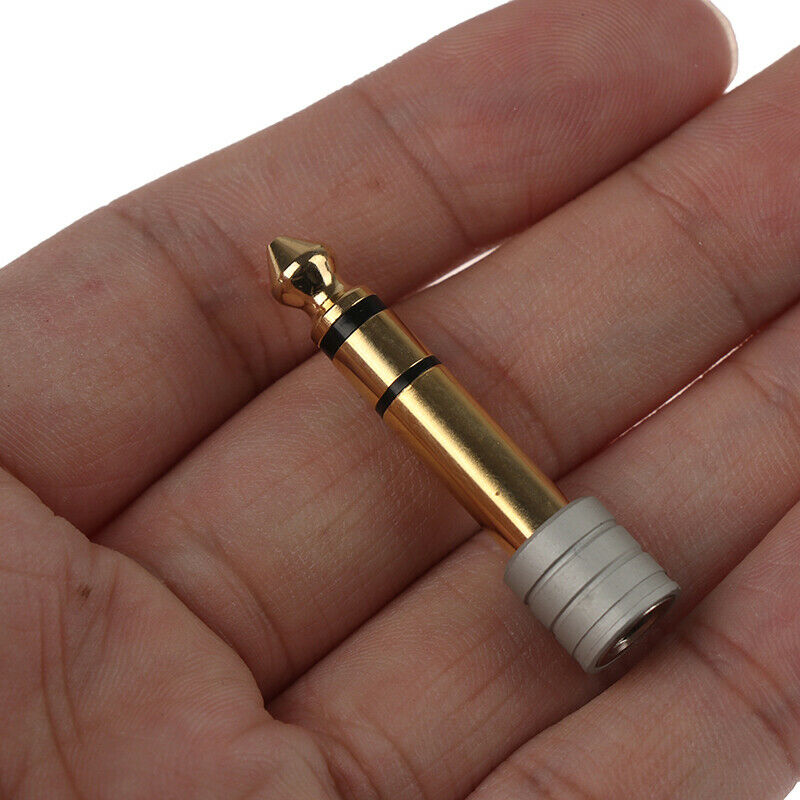 1PCS 6.35mm 1/4" Stereo Male to 3.5mm 1/8" Female Jack Plug Audio Adapter.l8